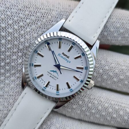 HMT Himalaya Parashock hand wanding Men steel 17 Jewels Mod Wrist watch White Dial
