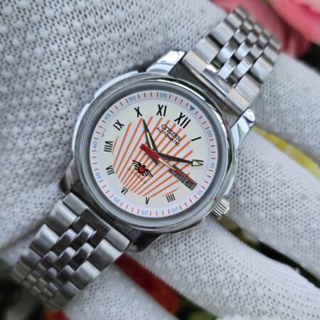 Citizen Automatic Men steel day date 21 Jewels Vintage Refurbished Mod Wrist watch