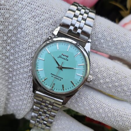 HMT Janata Mechanical Hand Winding Men’s Steel Mod Wrist watch Exhibition case back
