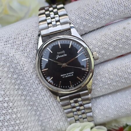 HMT Janata Mechanical Hand Winding Men’s Steel Mod Wrist watch Exhibition case back