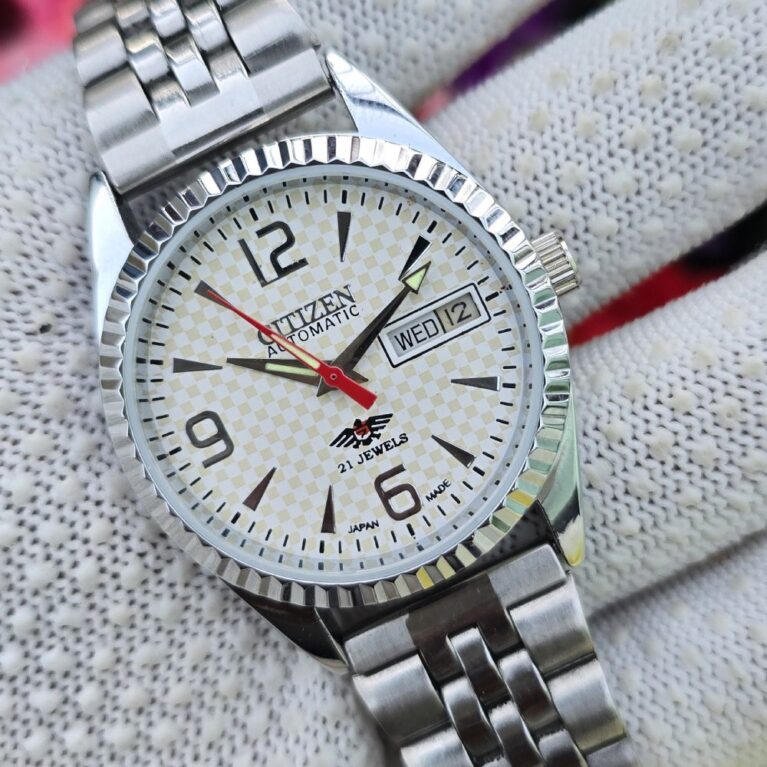 Citizen Automatic Men's steel Automatic Transparent back 21 Jewels Vintage Refurbished Mod Wrist watch (Copy)