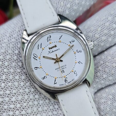 HMT Kohinoor hand wanding Men steel transparant back 17 Jewels Mod Wrist watch