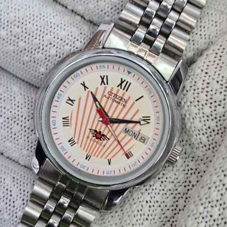 Citizen Automatic Men’s Stainless Steel 21 Jewels Day-Date Vintage Mod Wrist Watch