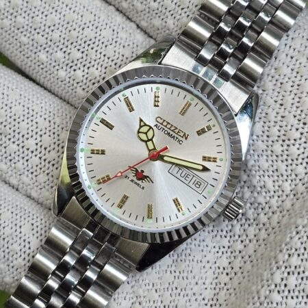 Citizen Automatic Men’s Stainless Steel 21 Jewels Day-Date Vintage Mod Wrist Watch