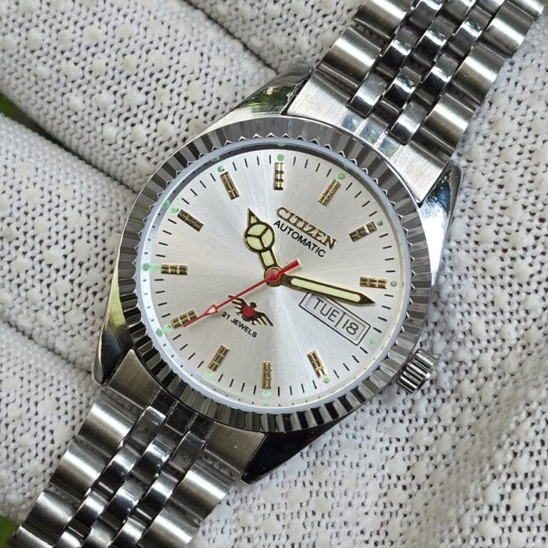 Citizen Automatic Men’s Stainless Steel 21 Jewels Day-Date Vintage Mod Wrist Watch