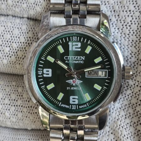 Citizen Automatic Men’s Stainless Steel 21 Jewels Day-Date Vintage Mod Wrist Watch