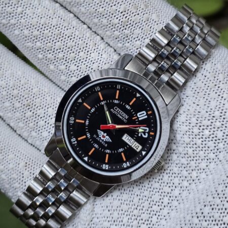 Citizen Automatic Men’s Stainless Steel 21 Jewels Day-Date Vintage Mod Wrist Watch