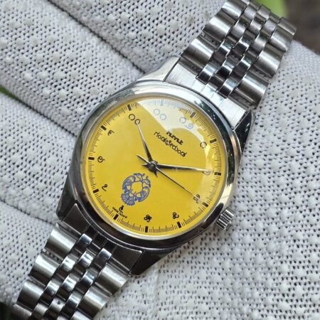 HMT Gandaberunda hand wanding Men steel transparent back 17 Jewels Mod Wrist watch