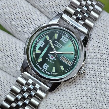 Citizen Automatic Men’s Stainless Steel 21 Jewels Day-Date Vintage Mod Wrist Watch