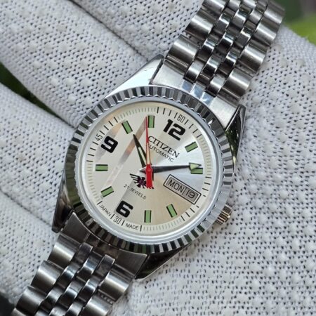 Citizen Automatic Men’s Stainless Steel 21 Jewels Day-Date Vintage Mod Wrist Watch