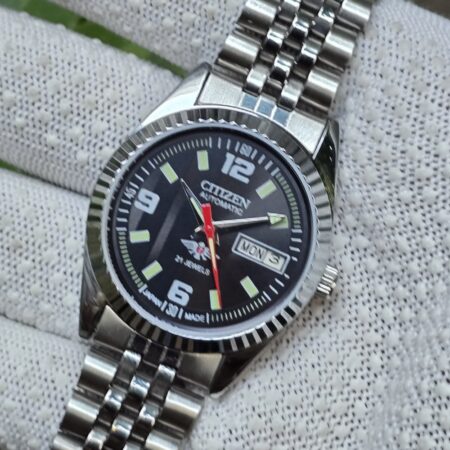 Citizen Automatic Men’s Stainless Steel 21 Jewels Day-Date Vintage Mod Wrist Watch