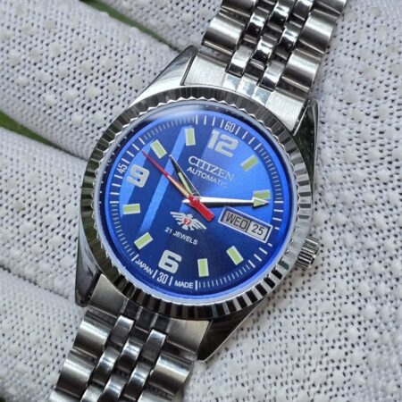 Citizen Automatic Men’s Stainless Steel 21 Jewels Day-Date Vintage Mod Wrist Watch