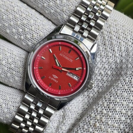 Citizen Automatic Men’s Stainless Steel 21 Jewels Day-Date Vintage Mod Wrist Watch