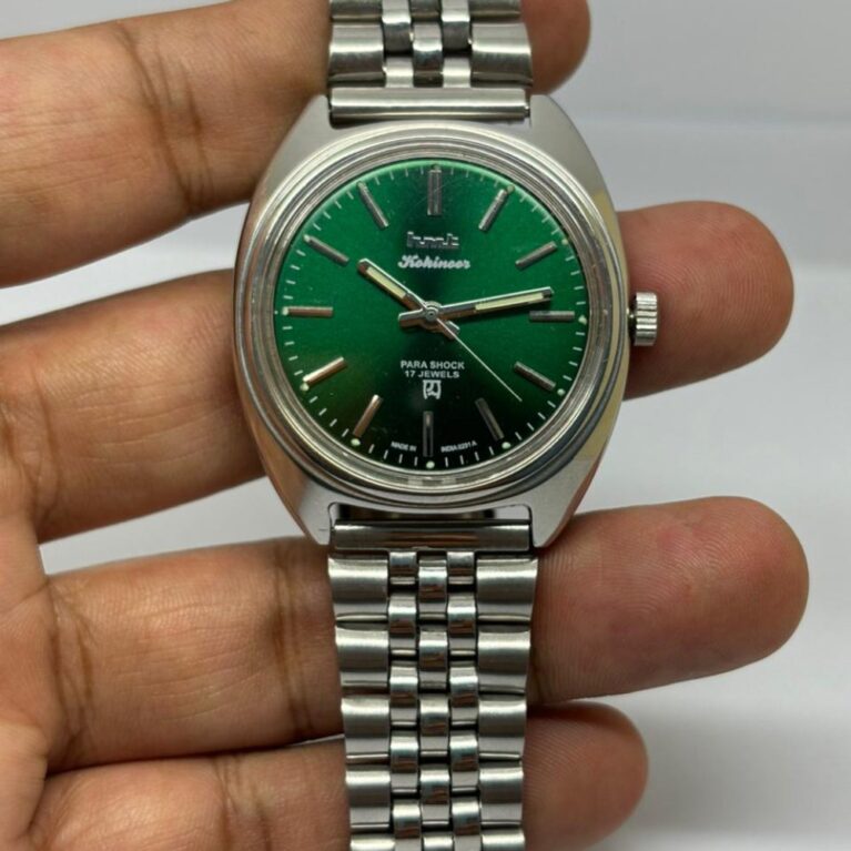 HMT Kohinoor vintage hand wanding Men's steel  Watch back 17 Jewels Mod Wrist watch