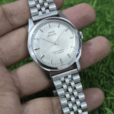HMT Janata hand winding Men's steel transparant back 17 Jewels Mod Wrist watch Numerals