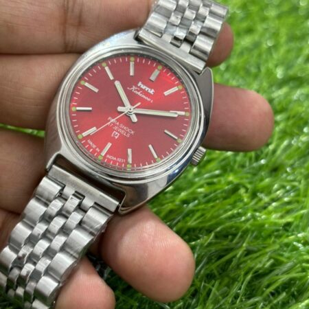 HMT Kohinoor vintage hand wanding Men's steel  Watch back 17 Jewels Mod Wrist watch traditional numeric
