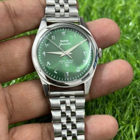 HMT Janata Mechanical Hand Winding Men’s Steel Mod Wrist watch Exhibition case back