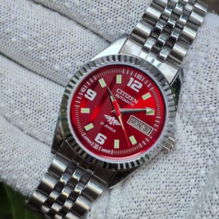 Citizen Automatic Men’s Stainless Steel 21 Jewels Day-Date Vintage Mod Wrist Watch