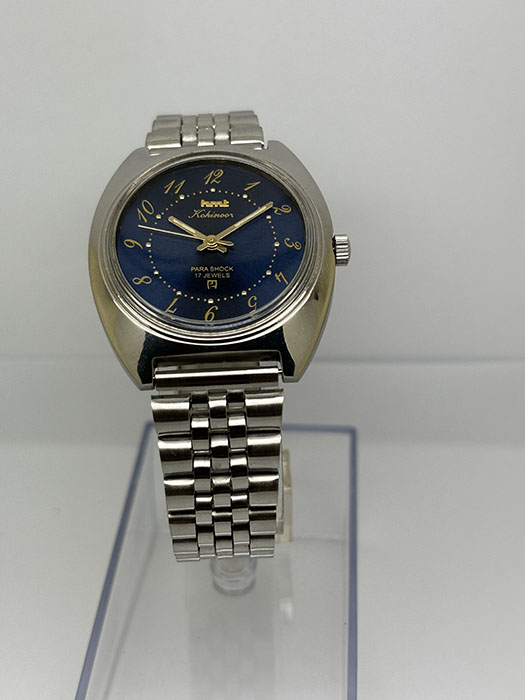 Mod HMT Kohinoor Mechanical Hand Winding Men's Steel See Thru Back 17 Jewels Vintage Wrist Watch