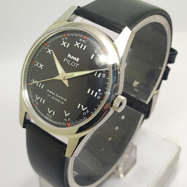 HMT Pilot Mechanical Hand Winding Men’s Steel Mod wrist watch