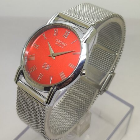 Seiko Quartz Slim Men Japanese Refurbished Mod wrist watch