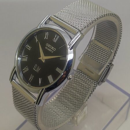 Seiko Quartz Slim Men Japanese Refurbished Mod wrist watch