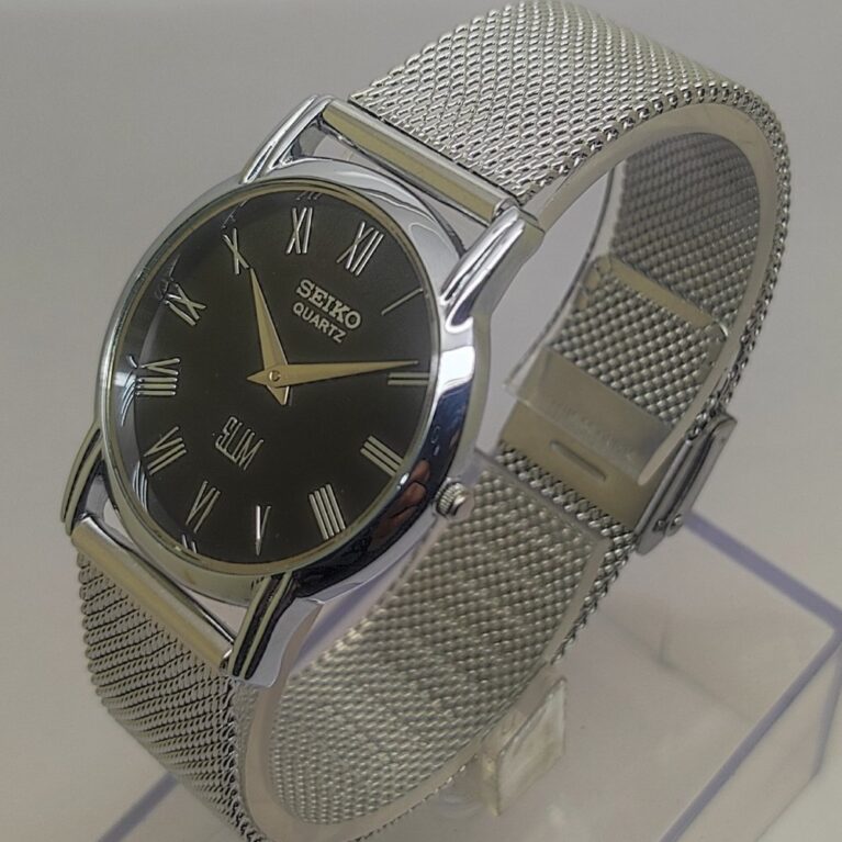 Seiko Quartz Slim Men Japanese Refurbished Mod wrist watch