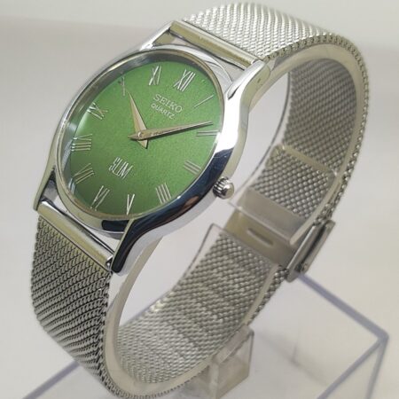 Seiko Quartz Slim Men Japanese Refurbished Mod wrist watch