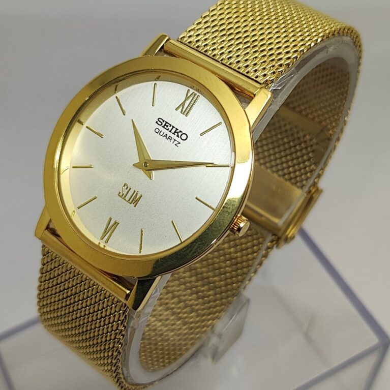Seiko Quartz Slim Men Japanese Refurbished Mod wrist watch