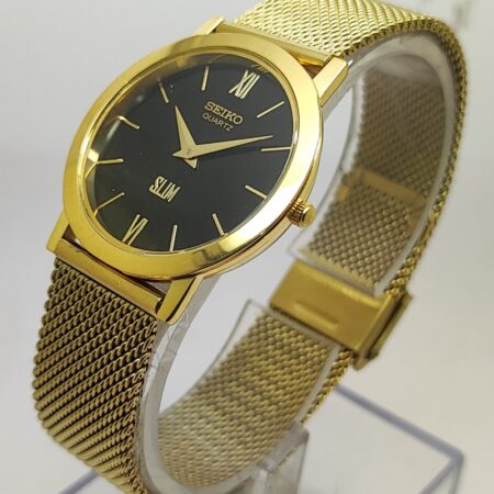 Seiko Quartz Slim Men Japanese Refurbished Mod wrist watch