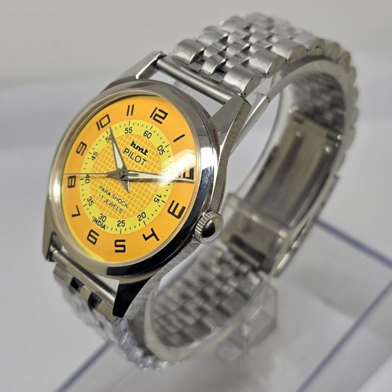 HMT Pilot Mechanical Hand Winding Men’s Steel Mod wrist watch