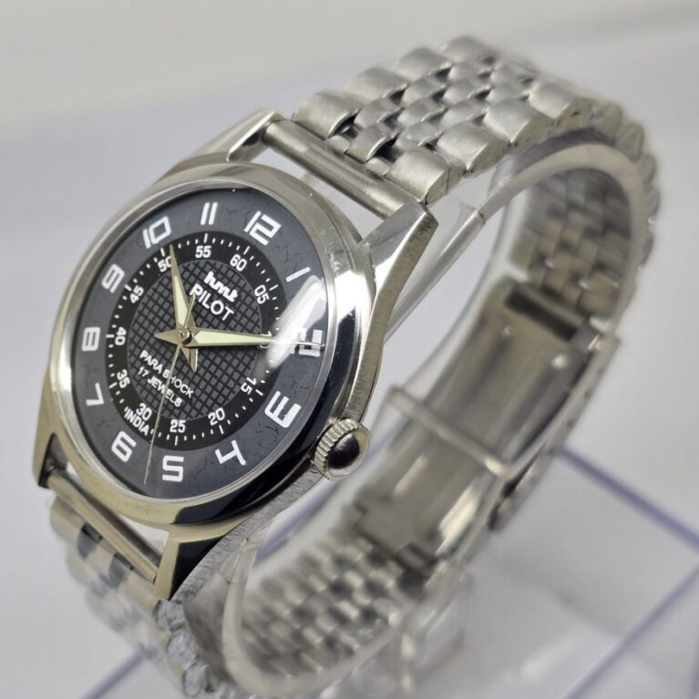 HMT Pilot Mechanical Hand Winding Men’s Steel Mod wrist watch