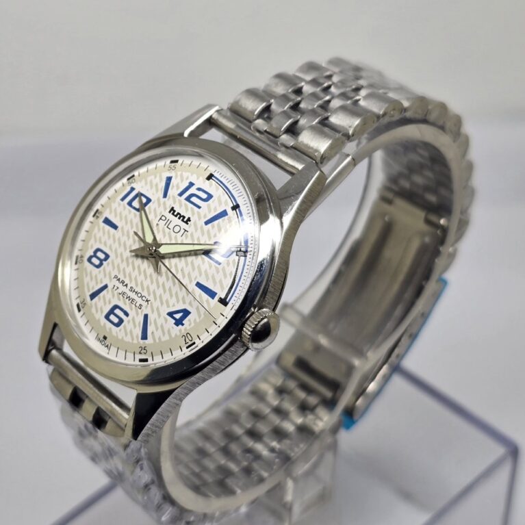 HMT Pilot Mechanical Hand Winding Men’s Steel Mod wrist watch