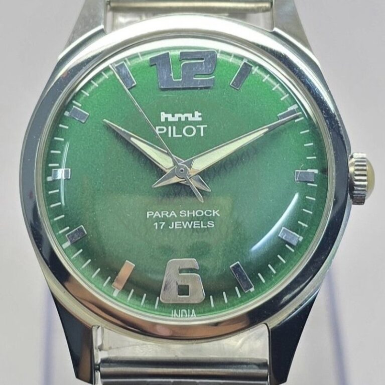 HMT Pilot Mechanical Hand Winding Men’s Steel Mod wrist watch